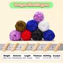 2 x Soft Chenille Yarn Velvet Yarn Blanket Yarn for Knitting Fancy Yarn for Crochet Weaving DIY Bulky Weaving Crafts Making Blankets, Clothes, 3.5 Oz/Skein (1 skeins, Grass)