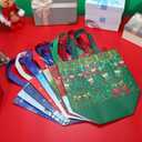 COTOPHER 16 Pack Christmas Gift Bags with Handles, Large Reusable Christmas Bags, Non-Woven Shopping Bag for Xmas Gifts Wrapping Holiday Party Supplies, 12.8"9.8"6.7"