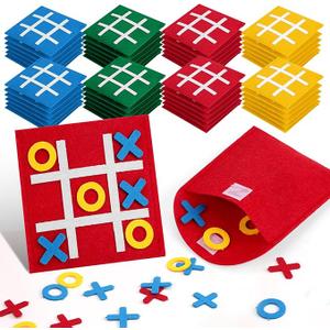 EZLYFF 24 Pcs Tic Tac Toe Strategy Board Games for Kids Family, Easter Party Favors Goodie Bag Stuffers for Kids, Classroom Prizes Elementary, Birthday Party Gifts
