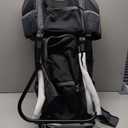 Hiking Baby Carrier Backpack - Comfortable Toddler/Baby Backpack Carrier System with Diaper Change Pad, Insulated Pocket + Rain and Sun Hood to Protect Your Child (Black/Grey)