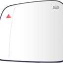 Blind Spot Detection Driver Side Mirror Replacement for DODGE Durango JEEP Grand Cherokee 2011-2021, Left Exterior Side Rearview Mirrors Glass, with Backing Plate, Power Heated