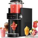 Slushie Machine, Ice Cream Maker, Slushy Machine for Home and Families, No ice needed with Rapid Chill & Temperature Control, Multi-function for Margarita, Frapp, Easy to Clean, Black