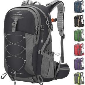 Maelstrom Hiking Backpack,Camping Backpack,40L Waterproof Hiking Daypack with Rain Cover,Lightweight Travel Backpack,Black