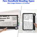 6X 30X Large Magnifying Glass for Reading, Handheld Magnifying Glass Lightweight Magnifier Sheet, Full Book Page Viewing Area Magnifiers for Small Prints Reading and Low Vision Seniors