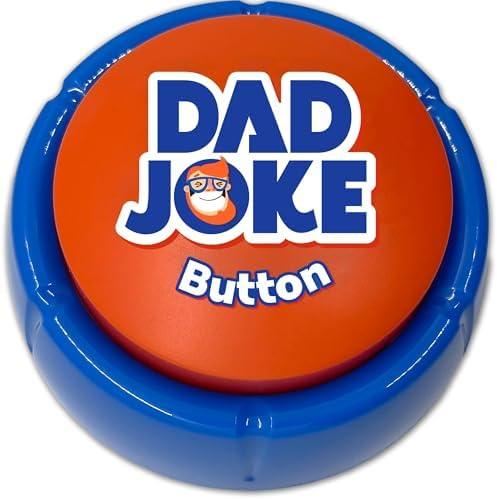 Dad Joke Talking Button with 100+ Hilarious Jokes | The Ultimate Fathers Day Present, Over 100 Corny Jokes That The Whole Family Will Enjoy, Funny Gift for Him