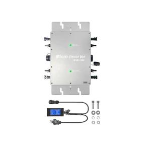 Y&H 1200W Solar Grid Tie Micro Inverter with AC Data Monitoring Display Screen Waterproof IP65 MPPT DC28-50V PV Input AC80-160V Output for 36V Solar Panel
