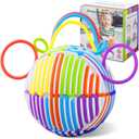 Upgraded 3D Sensory Activity Ball With 25 Strings, Diy Push Peel Sensory Activity Board, Sensory Fidget Toys for Autism Adhd Kids Adults Calming Stress, Travel-Friendly Toys Stress Relief Gifts