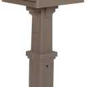 Architectural Mailboxes Grand Haven Plastic Mailbox and Post Kit, GHC40MAM, Mocha, Extra Large Capacity