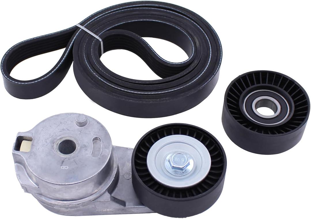 MOTOKU Drive Belt Tensioner and Serpentine Belt Idler Pulley kit for Dodge Charger 2011-2023, Durango 2016-2024, Challenger 2011-2023, Chrysler 300 12-23, Jeep Commander 06-08, Grand Cherokee 5.7 6.4