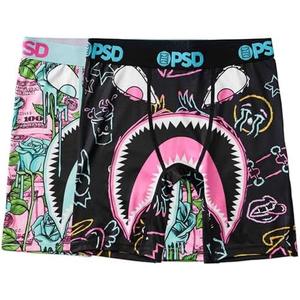 PSD Underwear Youth Boys Boxer Brief - Various Print Comfortable Active Underwear for Boys, Kids Boys Underwear Packs, S