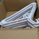 Plastic Hangers HD Heavy Duty, 16 Pcs. White Color, Made in USA, 3/8” Thickness, Durable, Tubular, Lightweight, for Clothes, Coat, Pants, Shirts, Dress, TINEFF, Free and Quick delivery. from USA