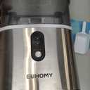 EUHOMY Nugget Ice Maker Countertop, Ready in 7 Mins, 34Lbs/24H Pebble Ice Maker Machine, Self-Cleaning Countertop Sonic Ice Makers with Ice Scoop&Basket, Pellet Ice Maker for Home, Stainless Steel