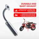 Exhaust with Muffler for Predator 212cc 196cc 6.5HP Go Kart Mini Bike for Coleman CT200U BT200X CT200u-ex Mini Bike for Honda GX160 GX200 Go Kart