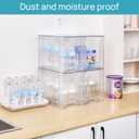 Vtopmart 4 Pack Clear Stackable Storage Drawers,9.7" High Plastic Organizers Bins for Skincare, Bathroom Supplies,Ideal for Cabinet,Undersink,Vanity,Kitchen,Pantry Organization