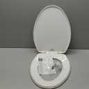 Bemis 7300SLEC Slow Close Toilet Seat, Easy Clean Hinges and Durable Plastic Seat, Made in USA, Elongated, White