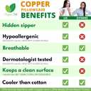 Anti Acne Pillowcase - King Size 20"x36" with Zipper, Premium 75% Viscose Derived from Bamboo, 25% Modal Blend, Beige, 1 Piece - Cooling Silky Satin Pillow Case - Oeko-TEX Certified