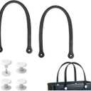 Lopqix Replacement Straps for S/M Rubber Beach Bag, Replacement Handles with 4 Snaps, EVA Bag Strap Replacement (Black)