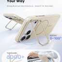 Vihibii for iPhone 17 Pro Case Slim, [Compatible with Magsafe], Invisible Camera Stand, Anti-Fading Glow Stylish Case, Military-Grade Protection & Scratch-Resistant Back Phone Cover, 6.3" 2025, White