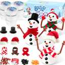 JOYIN Christmas Build a Snowman Craft Kit, 3 Pack Modeling Clay DIY Make a Snowman Kit for Christmas Arts and Craft Activities, Xmas Gift Stocking Stuffers for Kids, School Funny Toy Party Favor