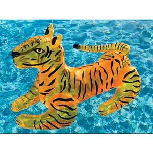 SWIMLINE Inflatable Ride-On Pool Float  Fun Raft for Pools, Beaches, and Summer Parties, Large 73", Mighty Tiger, Orange
