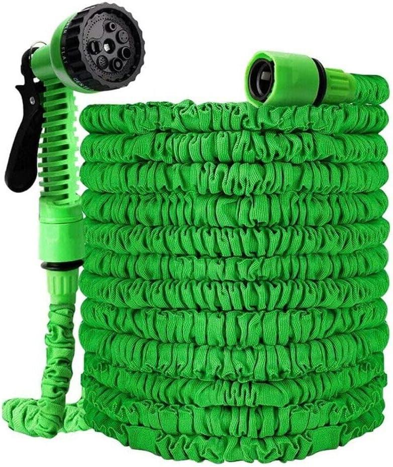 50 Ft Garden Hose with Spray Nozzle Green