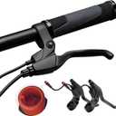 2 Pin Brake Levers for Electric Bicycle, Brake Lever Handle Bar Grips 2 Wires Left & Right E-Bike Replacement Parts (1 Pair), 12cm Cable Length