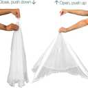 Simply Genius Pop-Up Mesh Food Covers for Outdoors - 6 Pack Extra Large 39" x 24", White, Collapsible & Reusable - Buffet Food Covers & Bug-Net Tent for Picnic, Party & Camping, 6 Jumbo