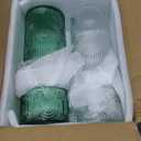 4 Pcs Bedside Water Carafe and Glass Set 21.6 OZ Glass Pitcher with 6 OZ Cup Drinking Cup as Lid for Nightstand, Kitchen Mouthwash Dispenser for Bathroom