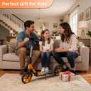FREEDARE Kick Scooter for Kids & Adults Ages 8+, Foldable Teen Scooter with 2 Big 8-inch Wheels and 4-Level Adjustable Handlebar, Max Load 220 LBS, Orange