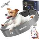 GPS Electric Dog Fence with Free App, Wireless Fence System with Training Collar, Adjustable of Dogs Portable Fence for Outdoor Use, Rechargeable Waterproof Flexiable Collar, (Grey)