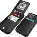 KIHUWEY Compatible with iPhone 14 Pro Max Case Wallet with Credit Card Holder, Flip Premium Leather Magnetic Clasp Kickstand Heavy Duty Protective Cover for iPhone 14 Pro Max 6.7 Inch (Black)