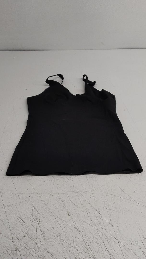 LODAY Compression Tank Tops for Women Tummy Control Shapewear Seamless Body Shaper Workout V-Neck Camisole Cami Tops, Black, L