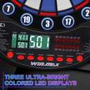 WIN.MAX Electronic Dart Board Soft Tip Dartboard Set LED Displays 3 Languages with 12 Darts 100 Tips Power Adapter