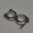 2.25 inch Quick Release V Band Clamp with Male Female Flanges 304 Stainless Steel, 2pcs 2.25"