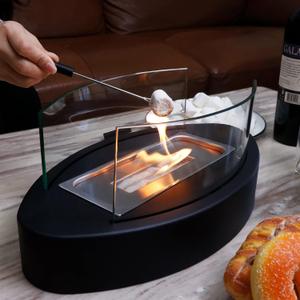Tabletop Fire Pit, Portable Mini Ethanol FirePit, Fire Bowl Rubbing Alcohol Fireplace Table Top Bowl Long Burning Housewarming with Indoor/Outdoor/Garden Patio