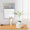 Ospelelf 2026 Wall Calendar 12'' x 17'' Family Coloring Calendar for Adults, Kids, Monthly Calendar Planner with Plastic Cover, 18 Month Calendars, Use Jan 2026 - June 2027, Season