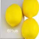 Artificial Lemons Simulation Lifelike Small Lemons Fake Fruit for Home Kitchen Wedding Party Decoration Photography 12pcs Set (Yellow)