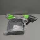 TOOGE Larger Pooper Scooper for Large Dogs, Dog Pooper Scooper for Large Medium Small Dogs Long Handle Stainless Metal Tray and Rake Set Heavy Duty