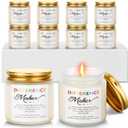 Nuanchu 10 Pcs Difference Maker Gifts for Women Soy Wax Scented Glass Jar Candles 3.5 oz Scented Candle Thank You Teacher Appreciation Gifts for Coworkers, Leader, Boss Lady, Nurse, 10 Fragrance