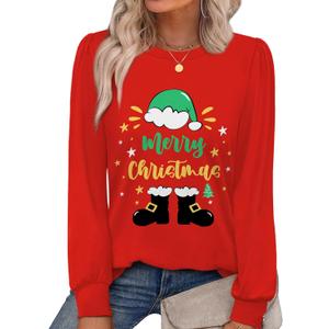 Alaroo Women's Long Sleeve Shirts 2025 Fall Tunic Tops Crewneck Blouses Print (XX-Large)