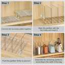 SortNStore Bag & Purse Organizer for Closet: Adjustable Clear Handbag Storage Shelf - Plastic Clutch Dividers for Closet Organizers and Storage - Keep Carteras & Pocketbook Upright 3 Pack - 11Dividers