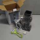 Cheese Grater Rotary Cheese Grater,Versatile Cheese Shredder,Blades for Shredding, Grating, Slicing,Cheese Shredder with Suction Base and Cleaning Brush Kitchen Gift (gray)