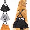 3 Pack Avont Washable Female Dog Diaper with Suspender, Reusable Girl Doggie Diapers for Small Medium Large Doggy in Heat Cycle Period Incontinence, L