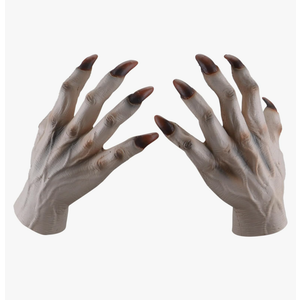FREE BEAUTY Halloween Party Scary Moster Skeleton Bone Claw Hand Reaper Gloves Costume Adult