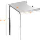 Stanbroil Stainless Steel Work Table Fits All Weber 18", 22" Charcoal Kettle Grills and Other Similar Size Charcoal Kettle Grills -Patent Pending