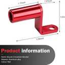 Handlebar Rearview Mirror Extender, Aluminum Rear View Extension Mount Bar, 10MM Multifunctional Support Extension Handlebar, Suitable for Most Motorcycles, Bicycles (Red)