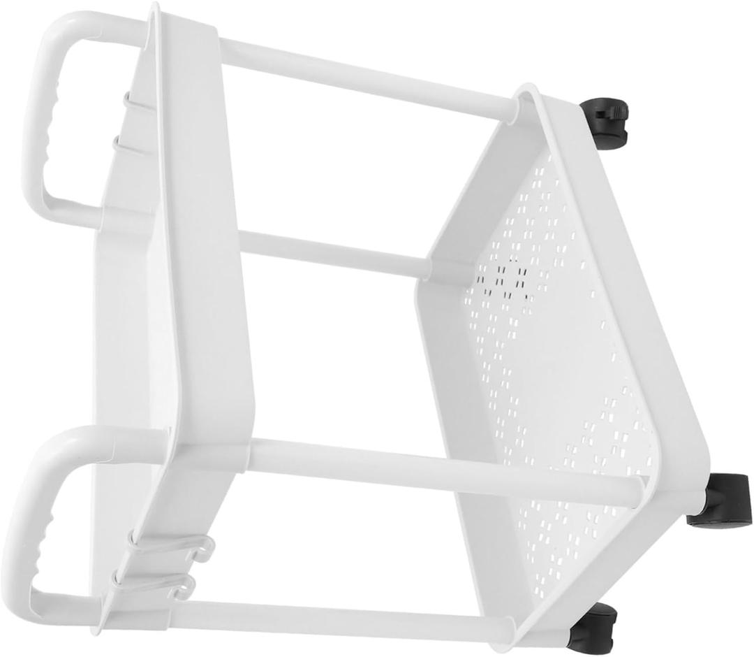 TOGEVAL Rolling Storage Cart with Wheels Organization Trolley for Kitchen Bathroom Laundry Room Versatile Sturdy and Stylish White Design for Efficient Space Management