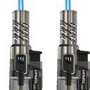 TOPKAY 2 Pack Torch Lighter Jet Flame Butane Lighter Refillable Mini Torch Lighter for Candles Grill BBQ Fireworks Camping (NO PREFILLED)