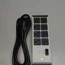 CCCEI Heavy Duty Power Strip Surge Protector 20 AMP, 8 Outlets 12 Gauge Industrial Shop Garage Metal Multiple Outlets, 10 FT Extension Cord 5-15P Adapter High Amp 6-20R T-Slot 20a for Appliance (Grey)