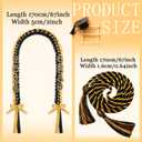 Tigeen 2026 Graduation Lei with Honor Cord 67'' Rhinestone Double Braided Ribbon Necklace for High School College
